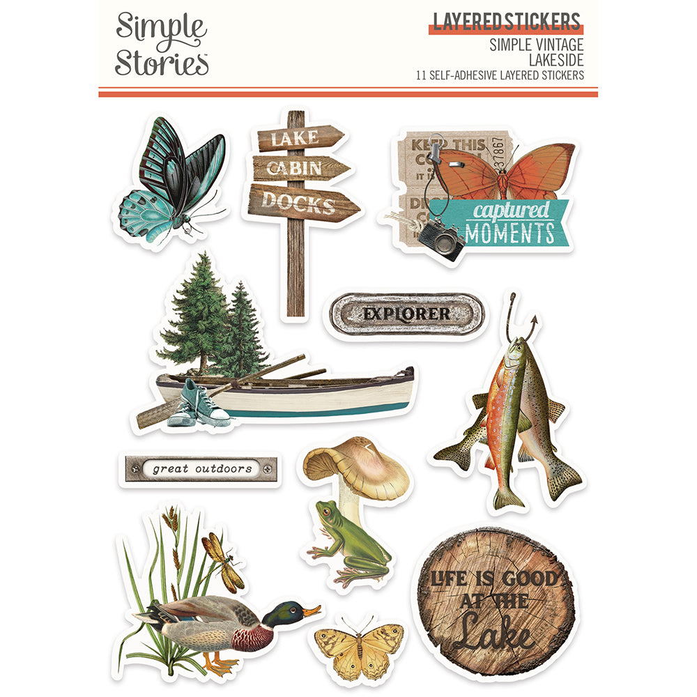 Simple Vintage Lakeside - Layered Stickers