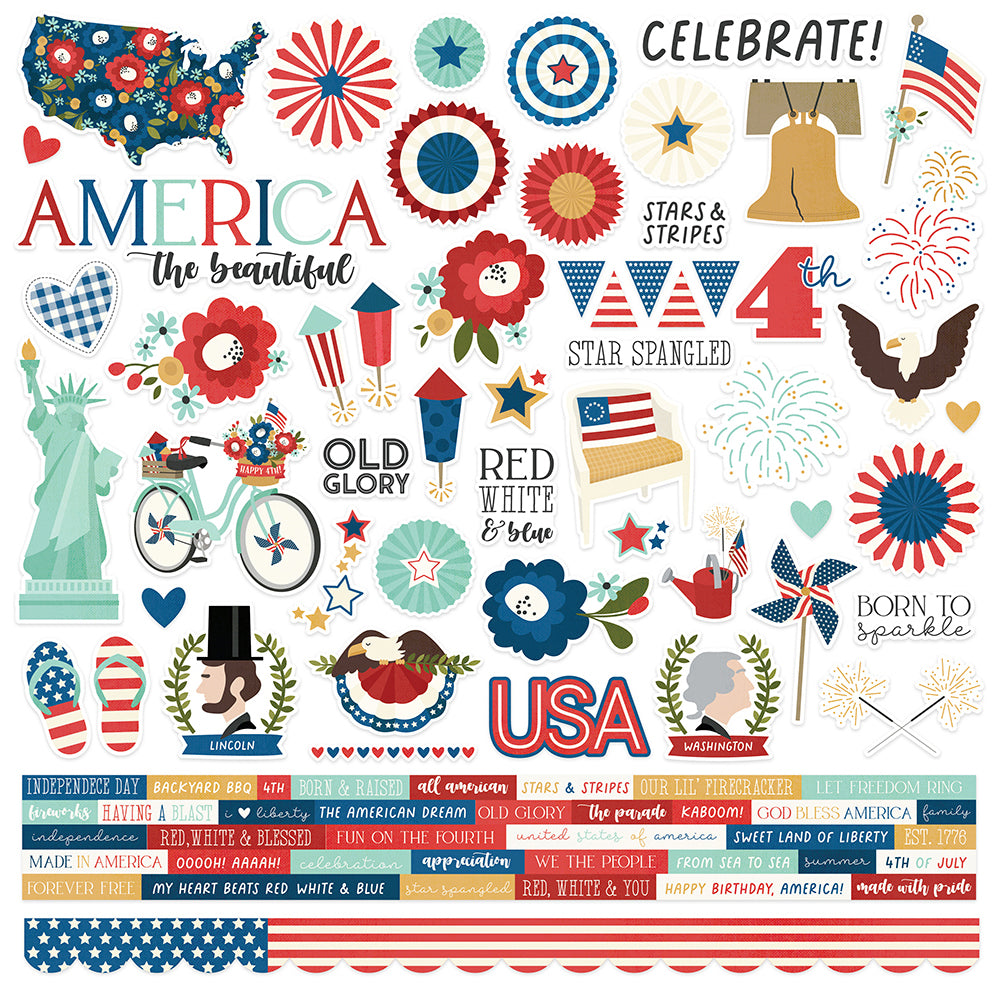 America the Beautiful - Cardstock Sticker