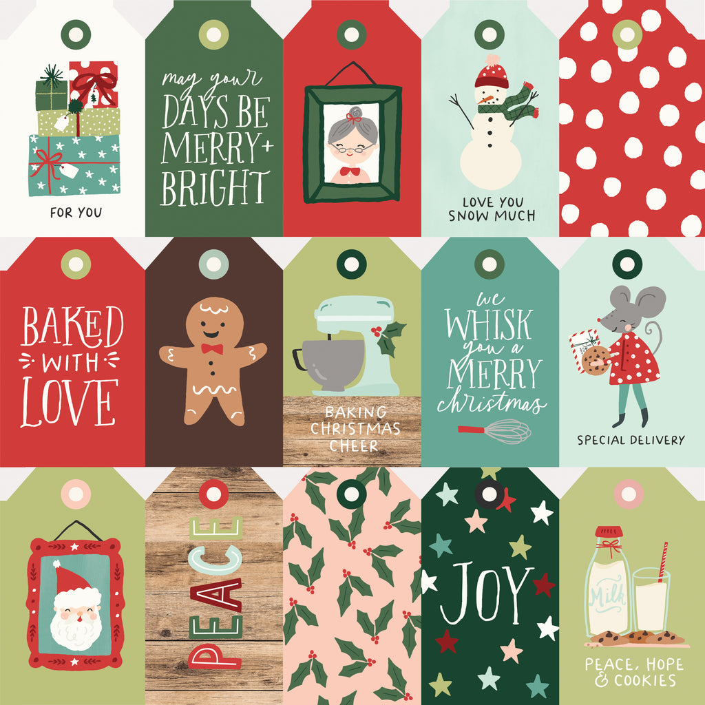 Baking Spirits Bright Printable Christmas Cookie Tags (Instant Download)