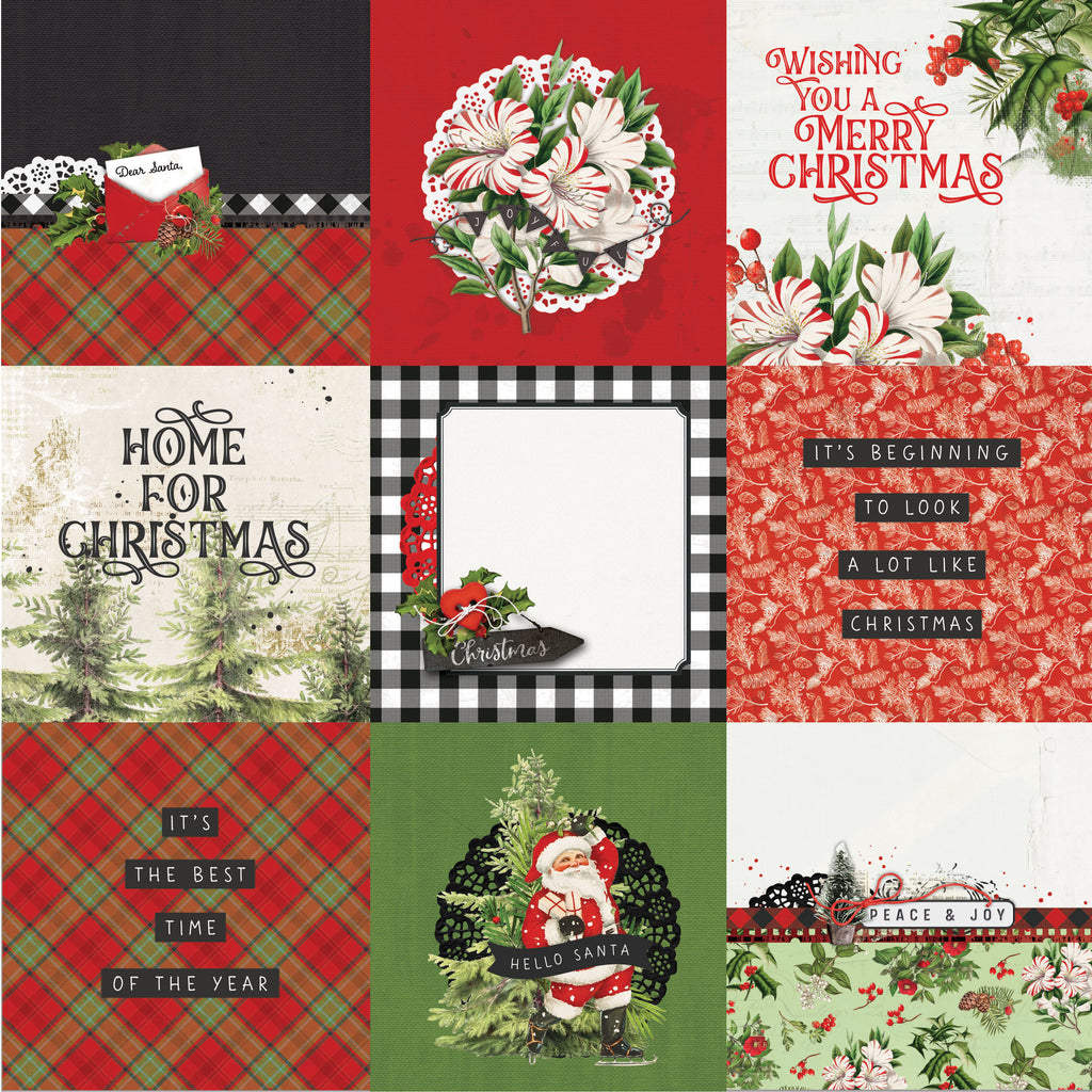 Simple Vintage Christmas Lodge Chipboard Stickers - Simple Stories