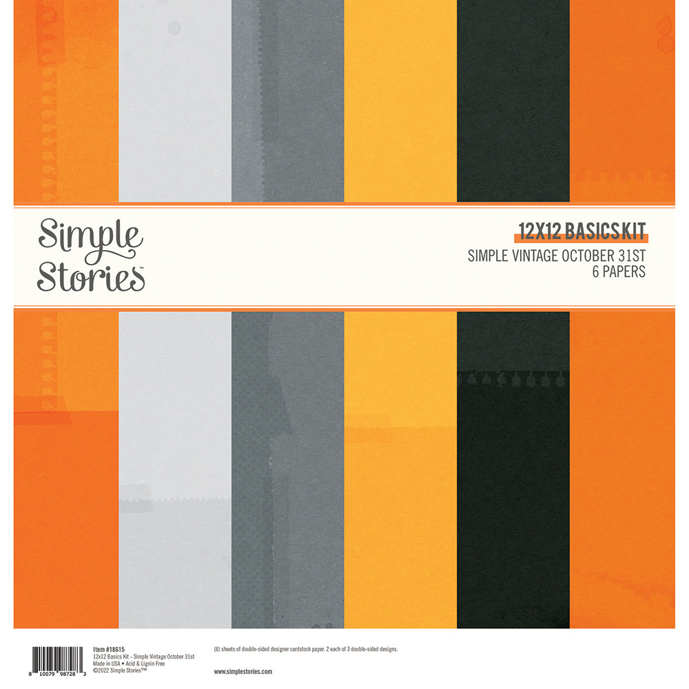 Simple Vintage October 31st - 12x12 Basics Kit