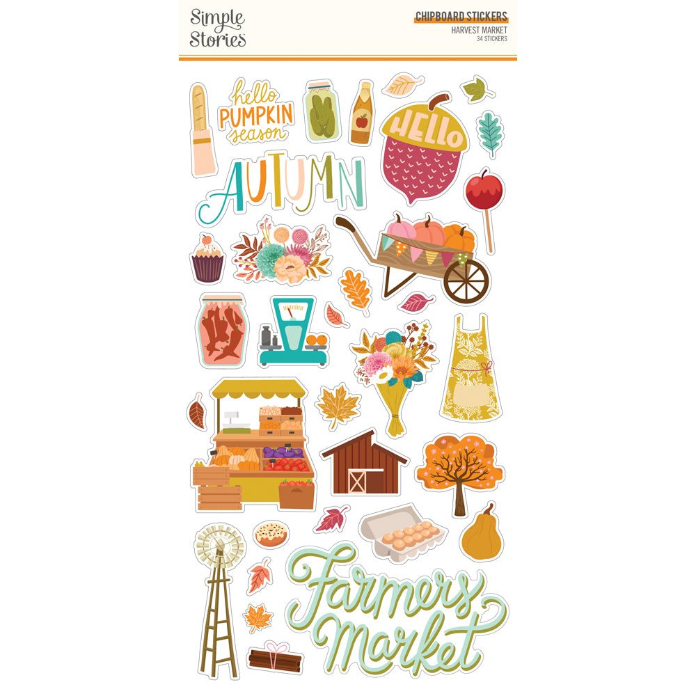 Simple Stories Harvest Market 12x12 Paper- Tags