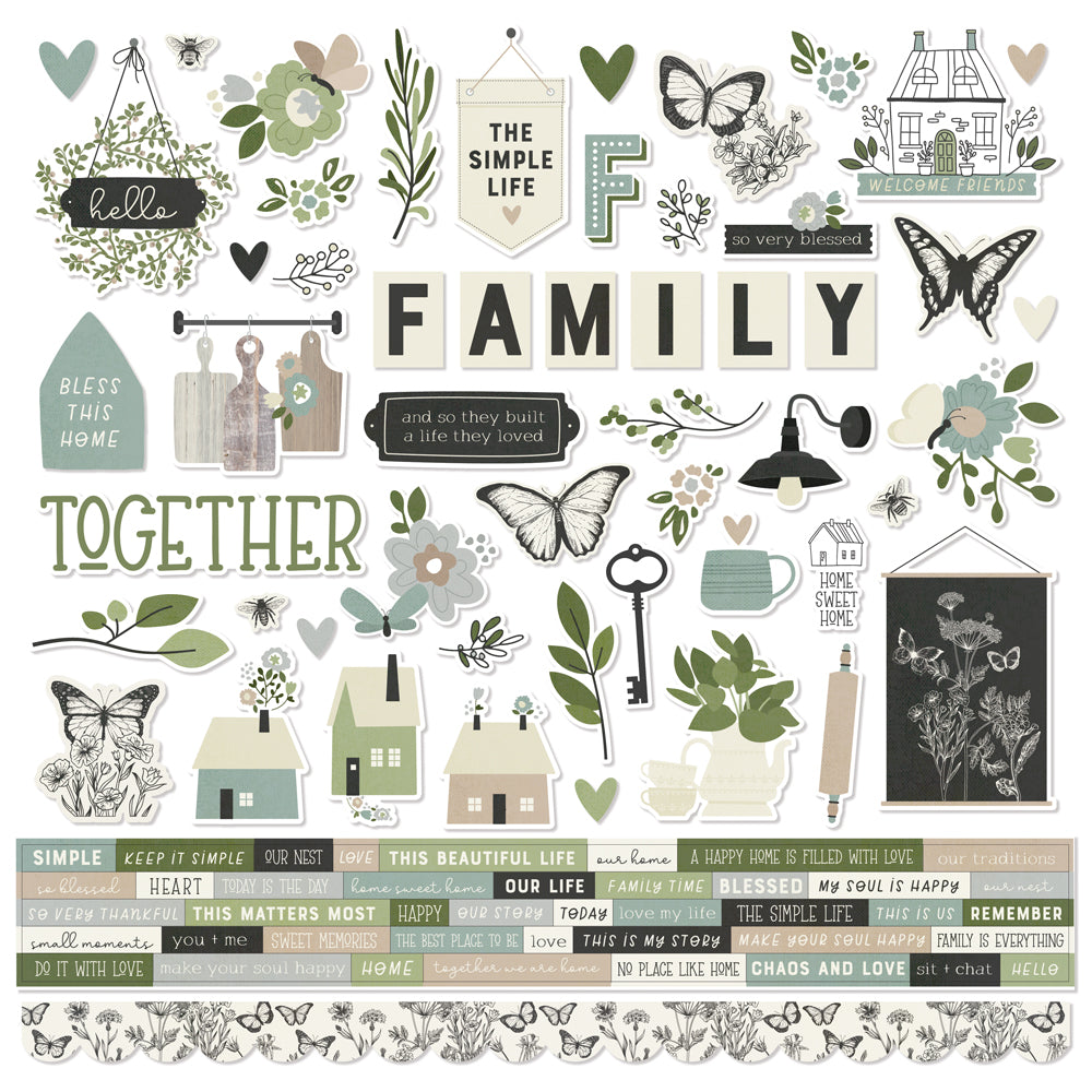 The Simple Life - Cardstock Stickers