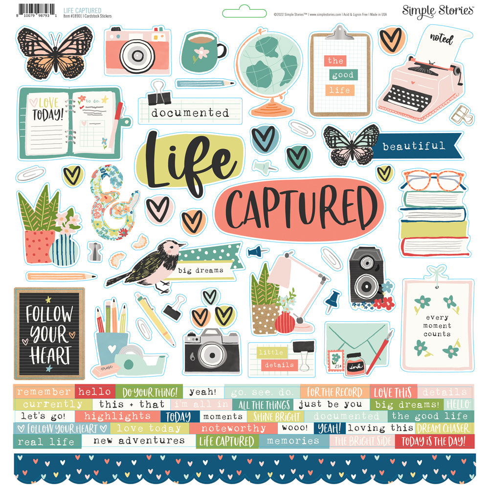 Life Captured - Cardstock Stickers