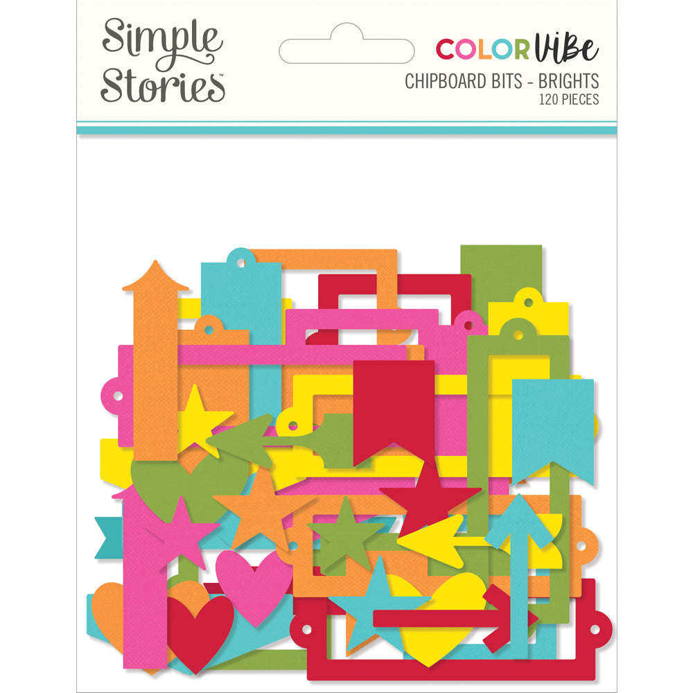 Color Vibe Chipboard Bits - Brights
