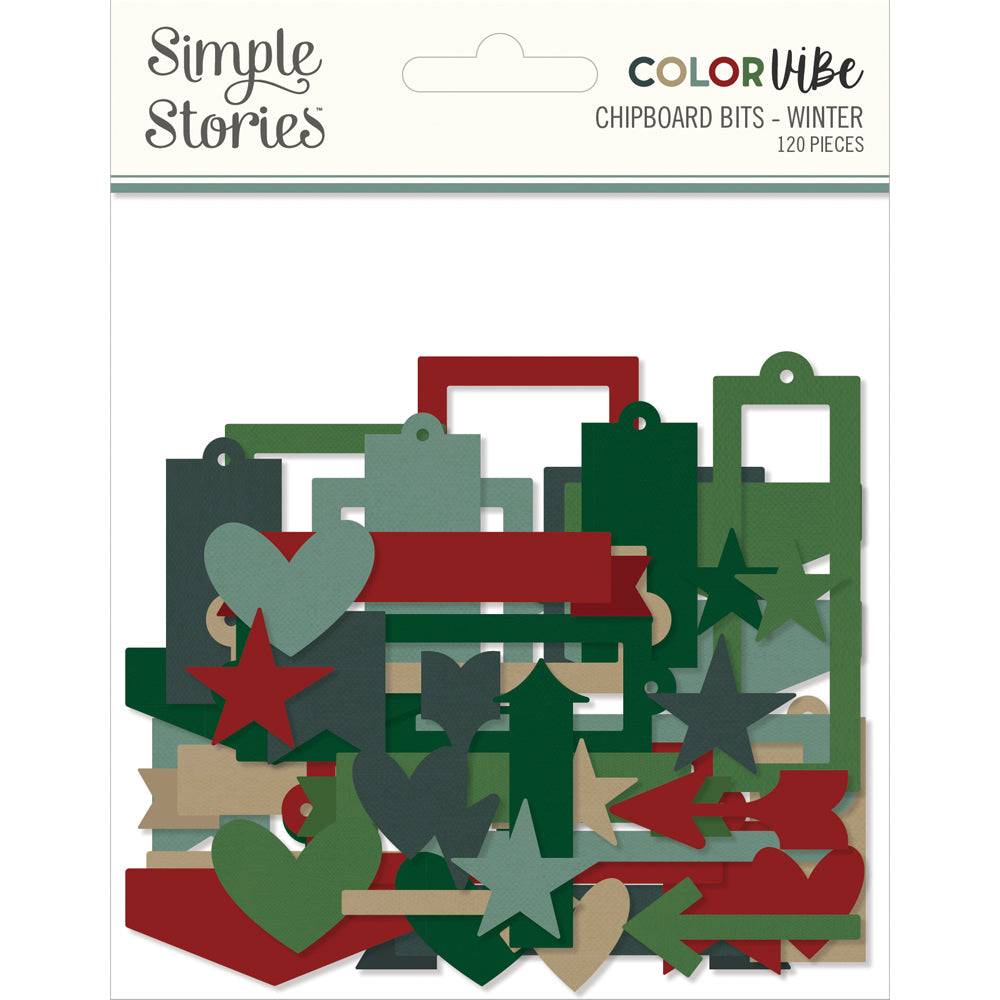 Color Vibe Chipboard Bits & Pieces - Winter