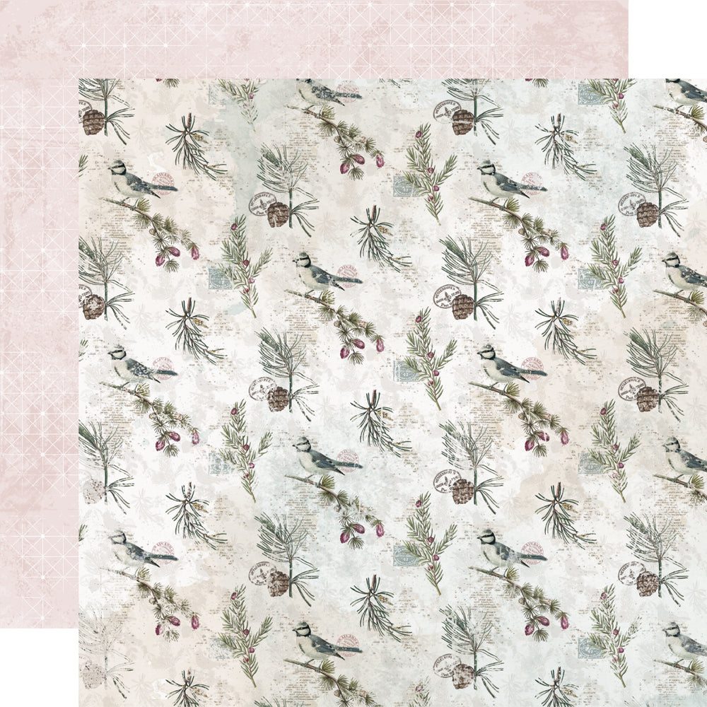 Simple Vintage Winter Woods - A Little Chilly