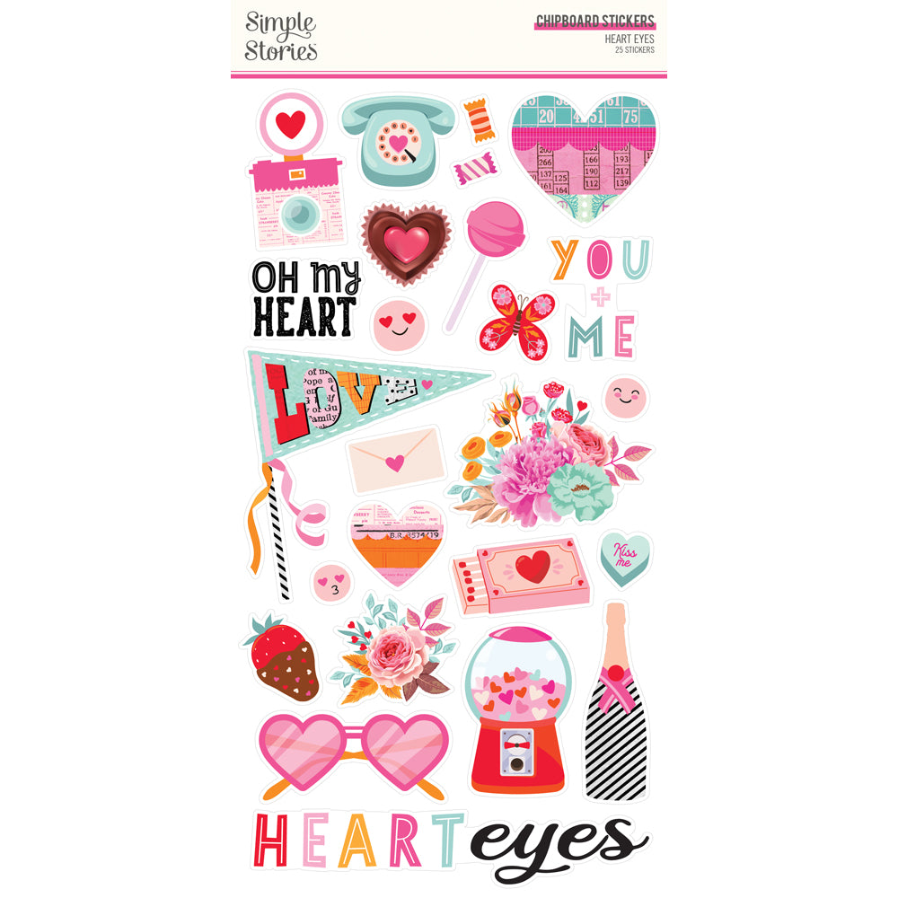 Heart Eyes- 6x12 Chipboard