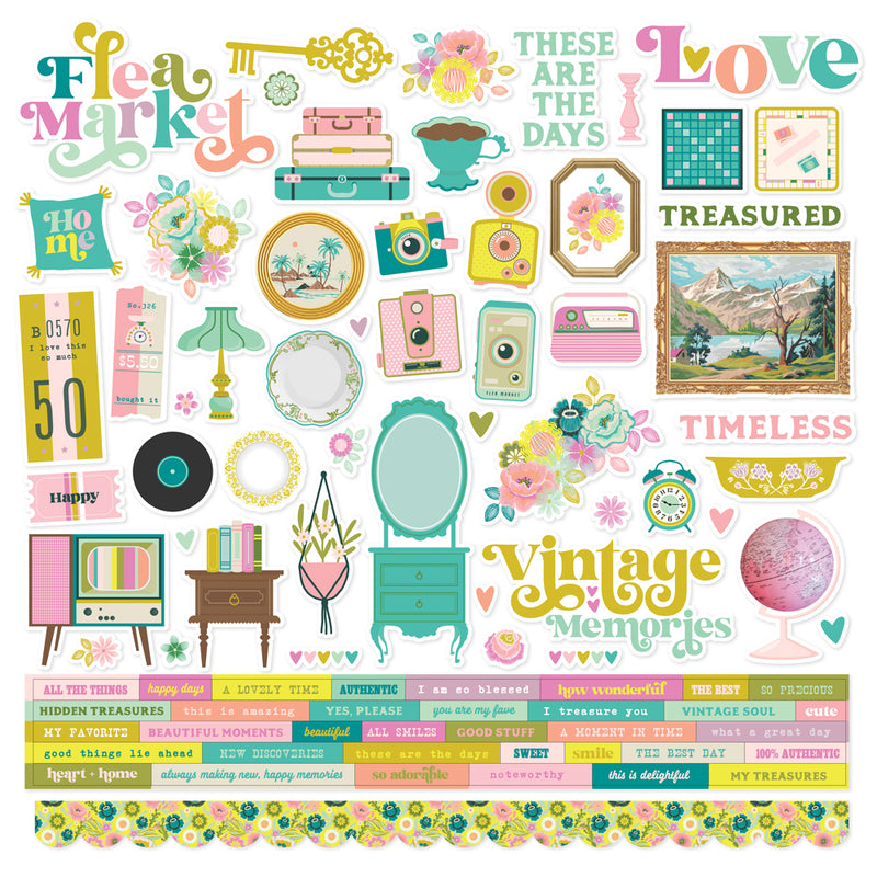 Flea Market  - Cardstock Stickers