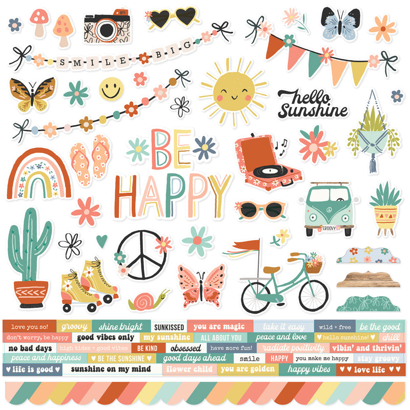 Boho Sunshine - Cardstock Stickers