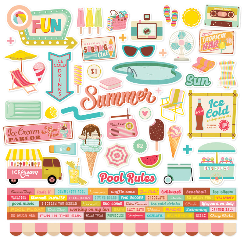 Retro Summer - Simple Pages Page Pieces