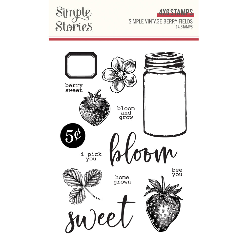 Simple Vintage Berry Fields  - Stamps