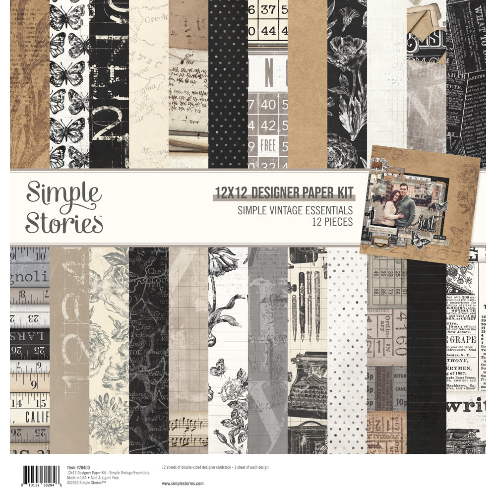 Simple Vintage Essentials  - Designer Paper Kit