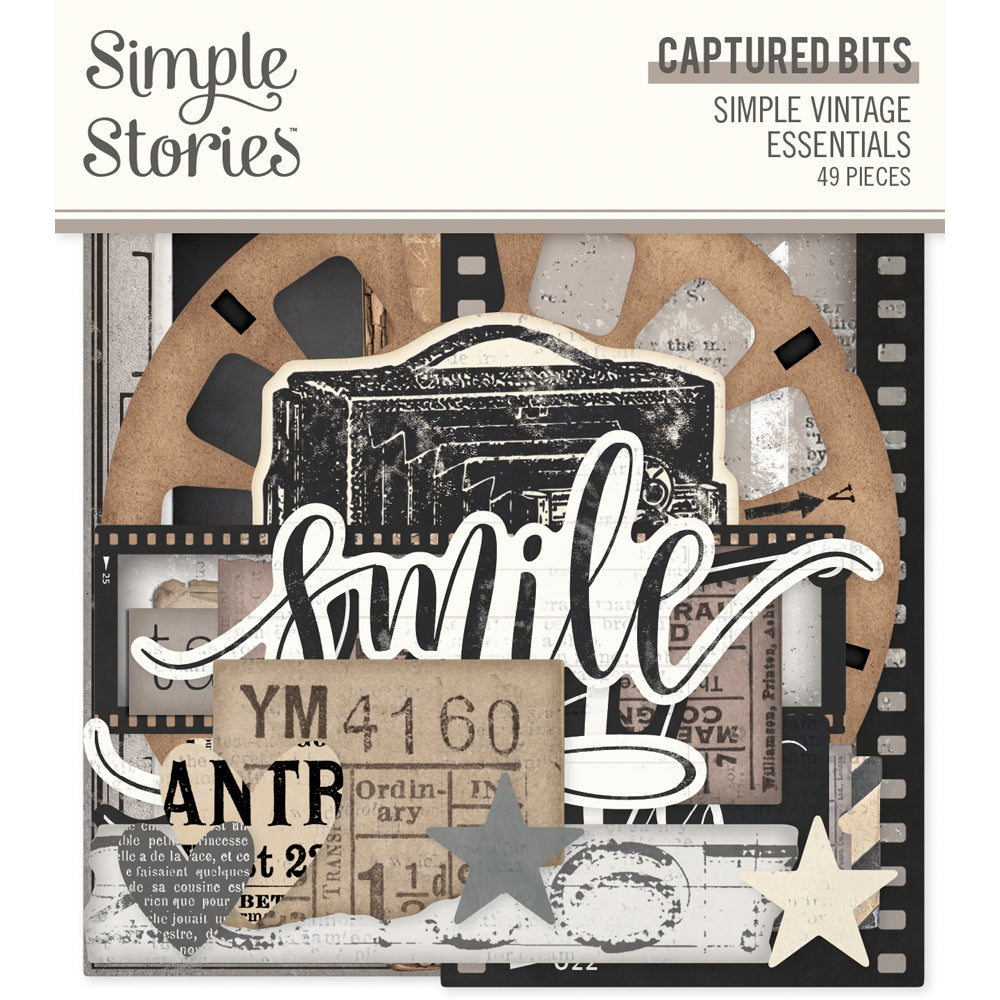 Simple Stories Vintage Essentials Captured Bits And Pieces 20417  Simple  stories, Scrapbook printables, Scrapbook stickers printable