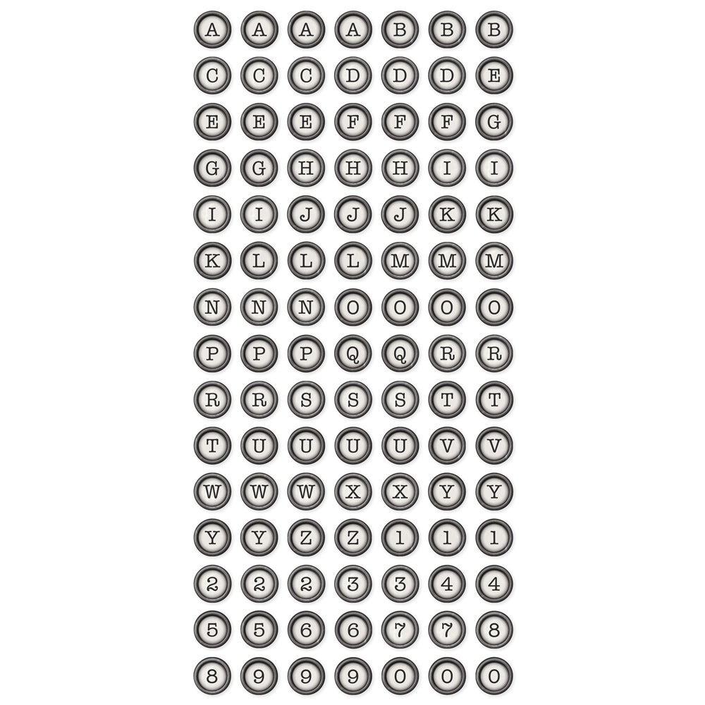 Simple Vintage Essentials  - Foam Stickers Type Keys