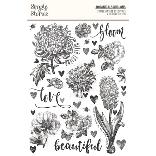 Simple Vintage Essentials Rub On Botanicals Simple Vintage Essentials Rub On Botanicals