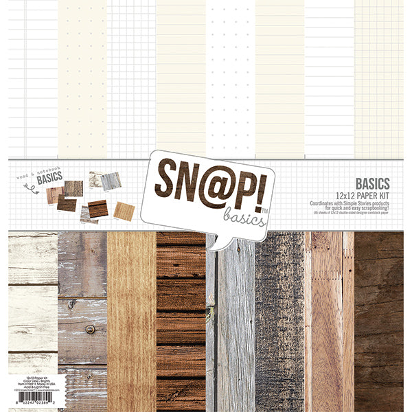 SN@P! Wood Basics 12x12 Paper Pack