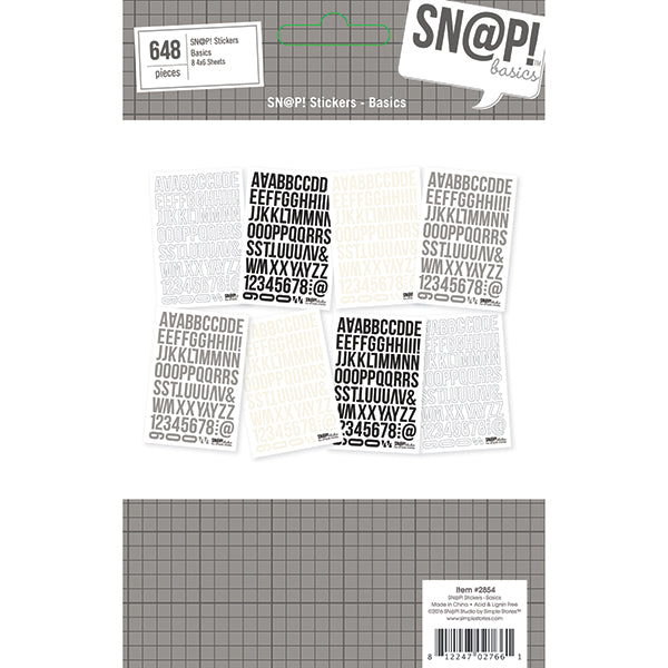 SN@P! Wood Basics 4x6 Basics Stickers