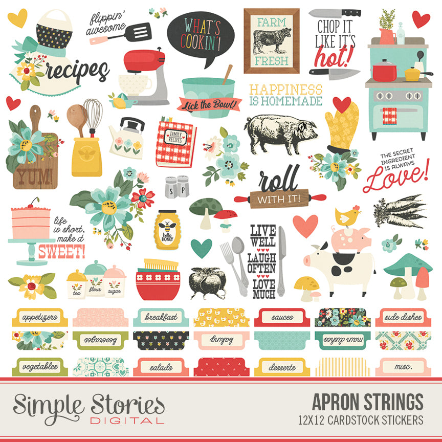 Apron Strings Digital Stickers