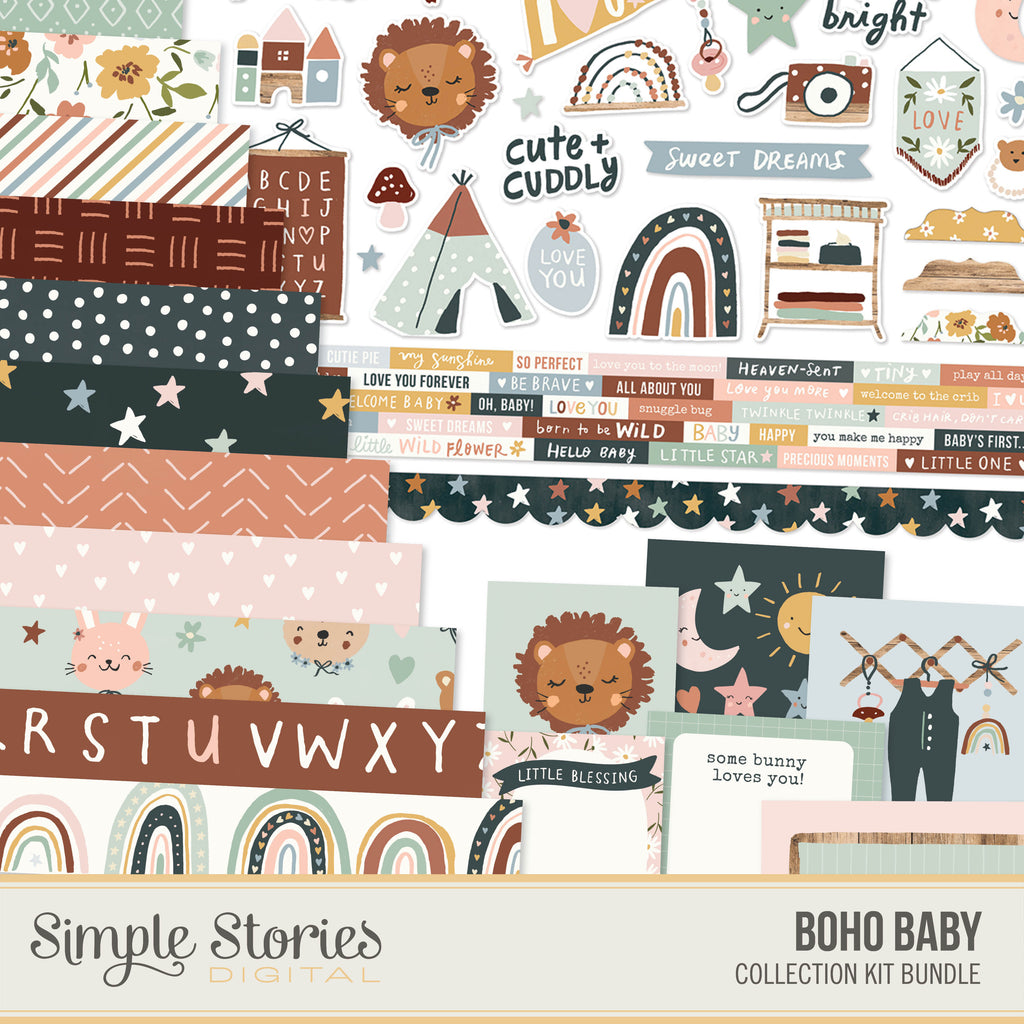 Boho Baby Digital Collection Kit Bundle