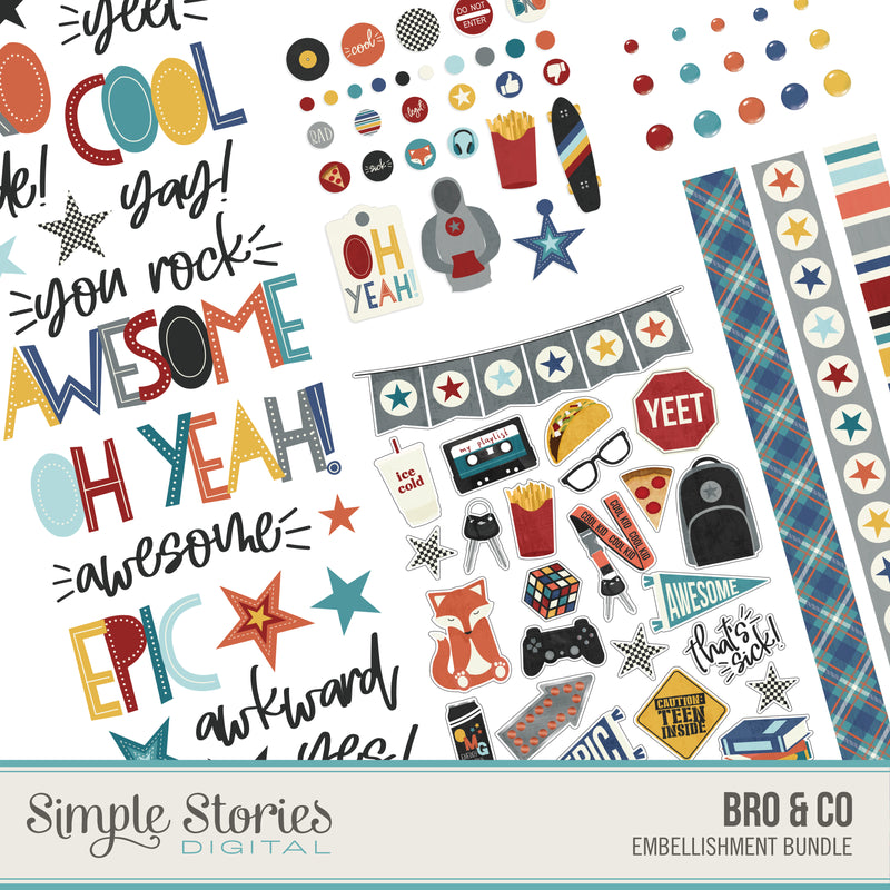 Bro Code Stickers Bro & Co Digital Stickers – Simple Stories