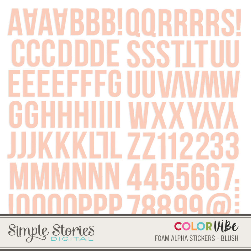 Color Vibe Digital Foam Alphas - Blush