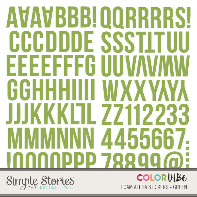 Color Vibe Digital Foam Alphas - Green