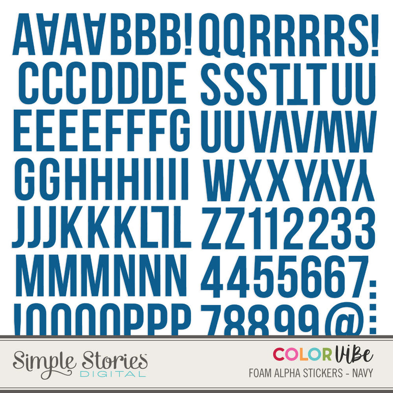 Color Vibe Digital Typeset Alpha - Lights