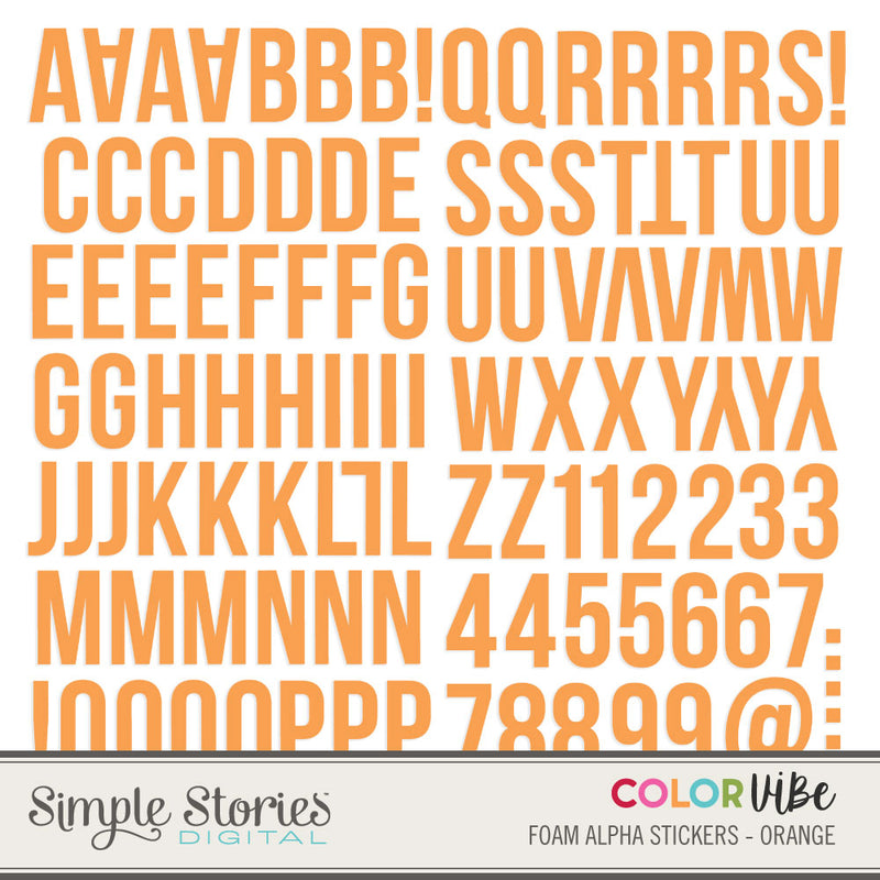 Color Vibe Digital Typeset Alpha - Lights