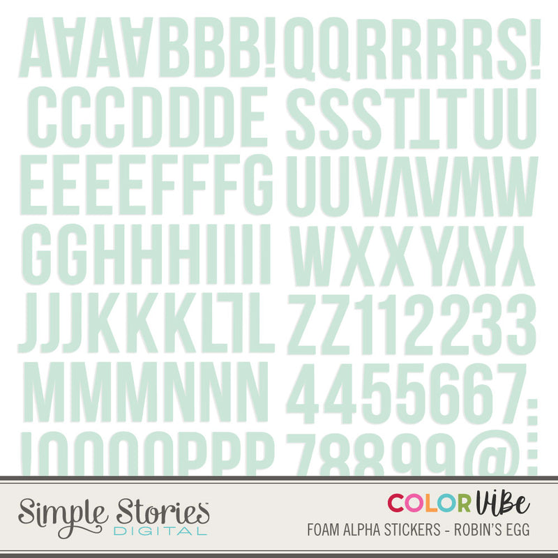 Color Vibe Digital Foam Alphas - Robin's Egg