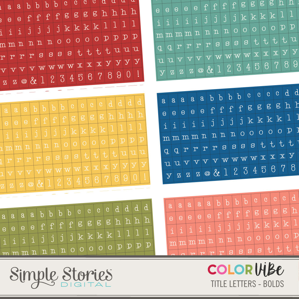 Color Vibe Digital Typeset Alpha - Bolds