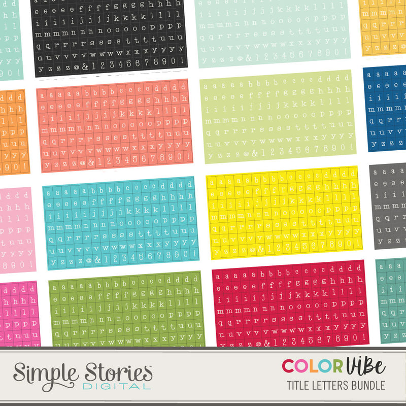 Color Vibe Digital Typeset Alpha Bundle
