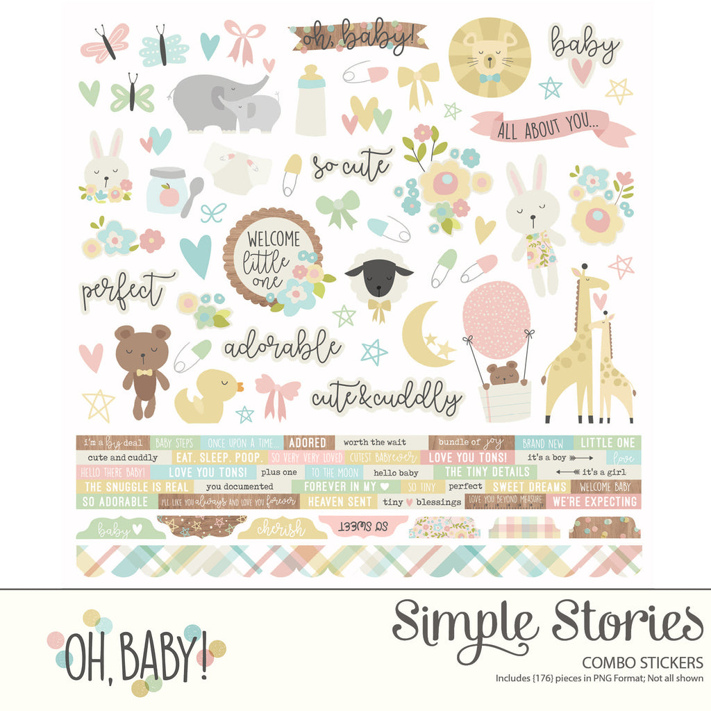 Stickers Simple Stories Boho Baby - Combo