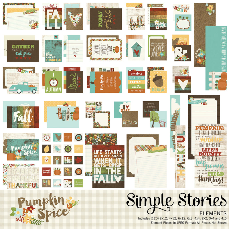 Pumpkin Spice Digital Elements