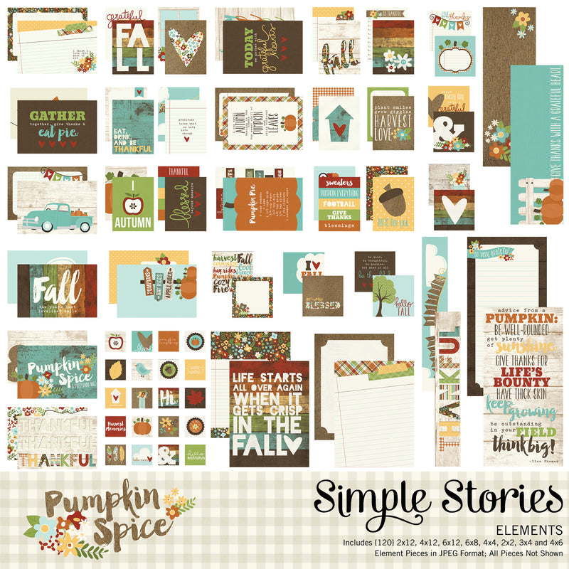 Pumpkin Spice Digital Designer Cardstock