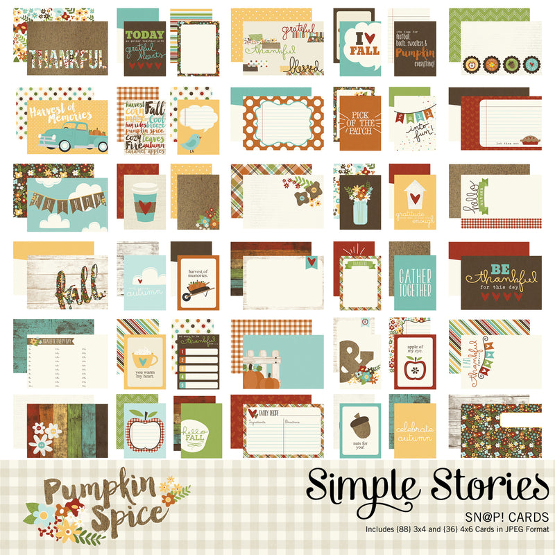 Pumpkin Spice Digital SNAP Cards