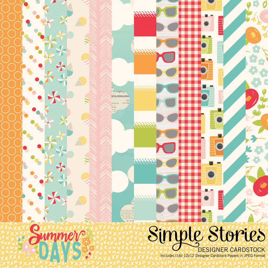 Summer Days Digital Designer Cardstock