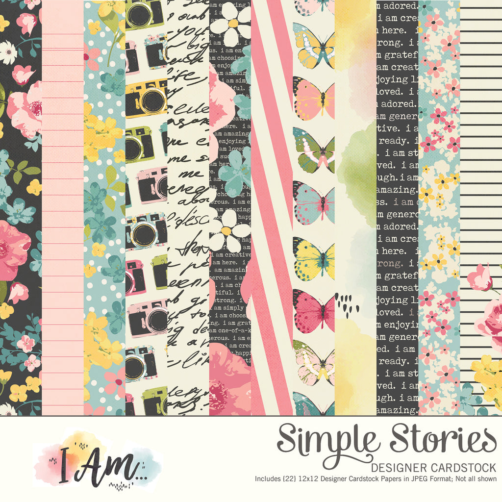 I Am... Digital Designer Cardstock