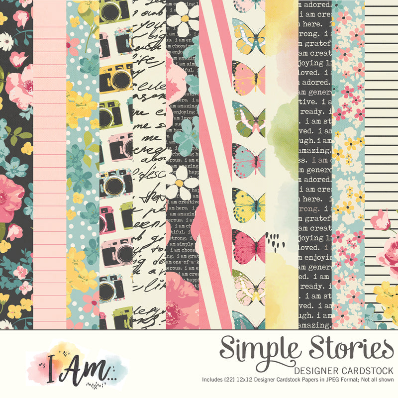 I Am... Digital Designer Cardstock