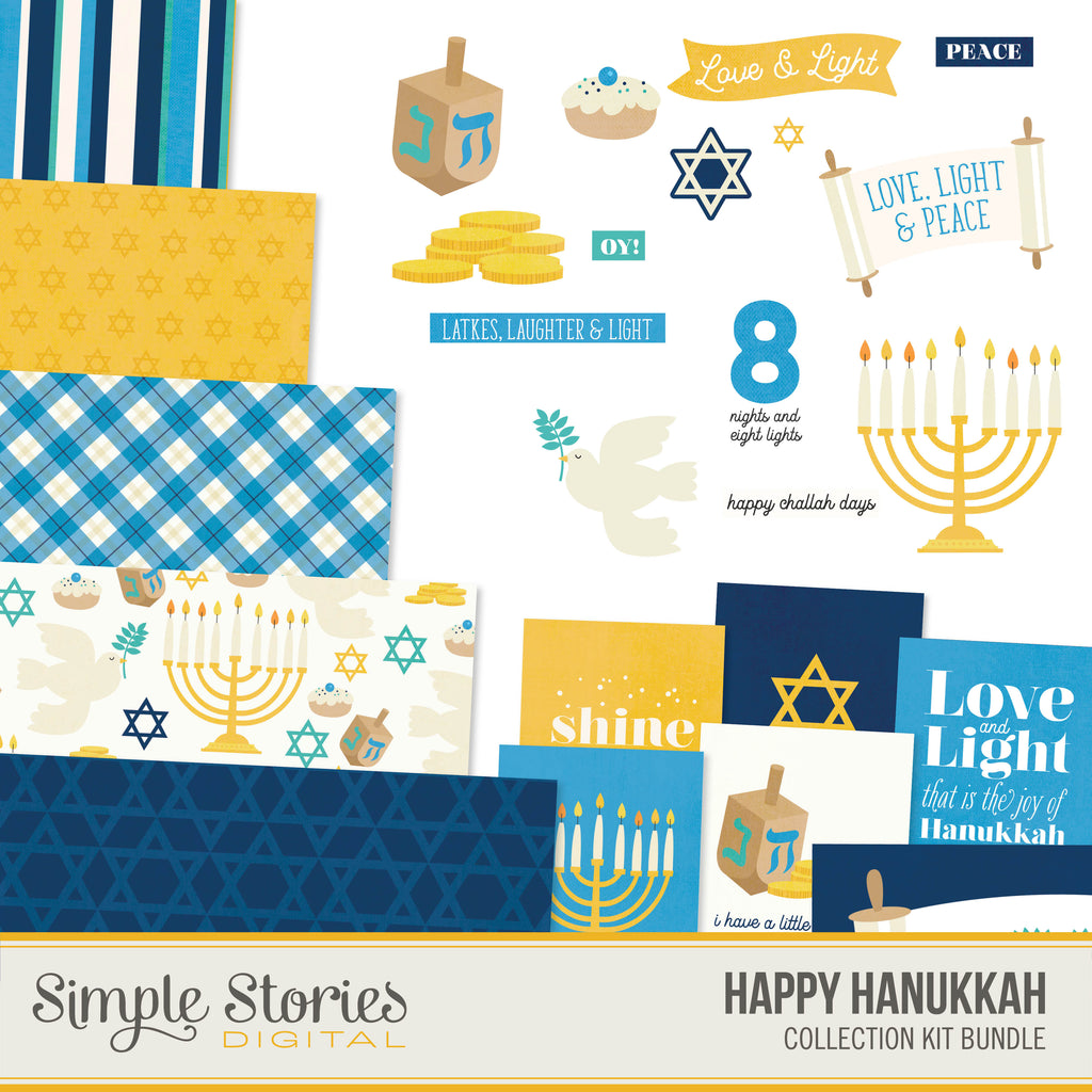 Happy Hanukkah Digital Simple Set Bundle
