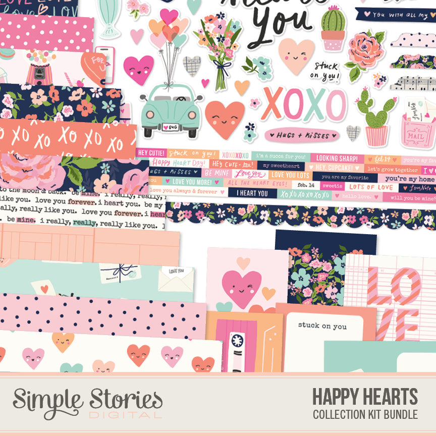 Simple Stories, Happy Hearts Stickers