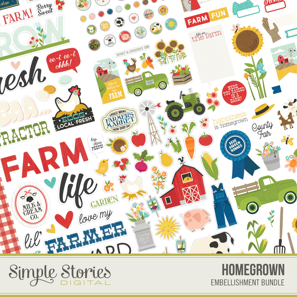 Homegrown Digital Embellishment Bundle