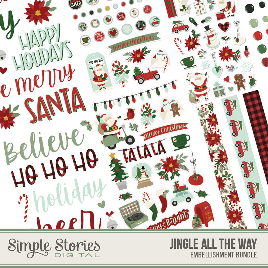 Jingle All the Way Digital Embellishment Bundle