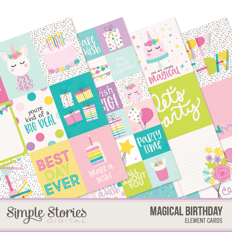Magical Birthday Digital Embellishment Bundle