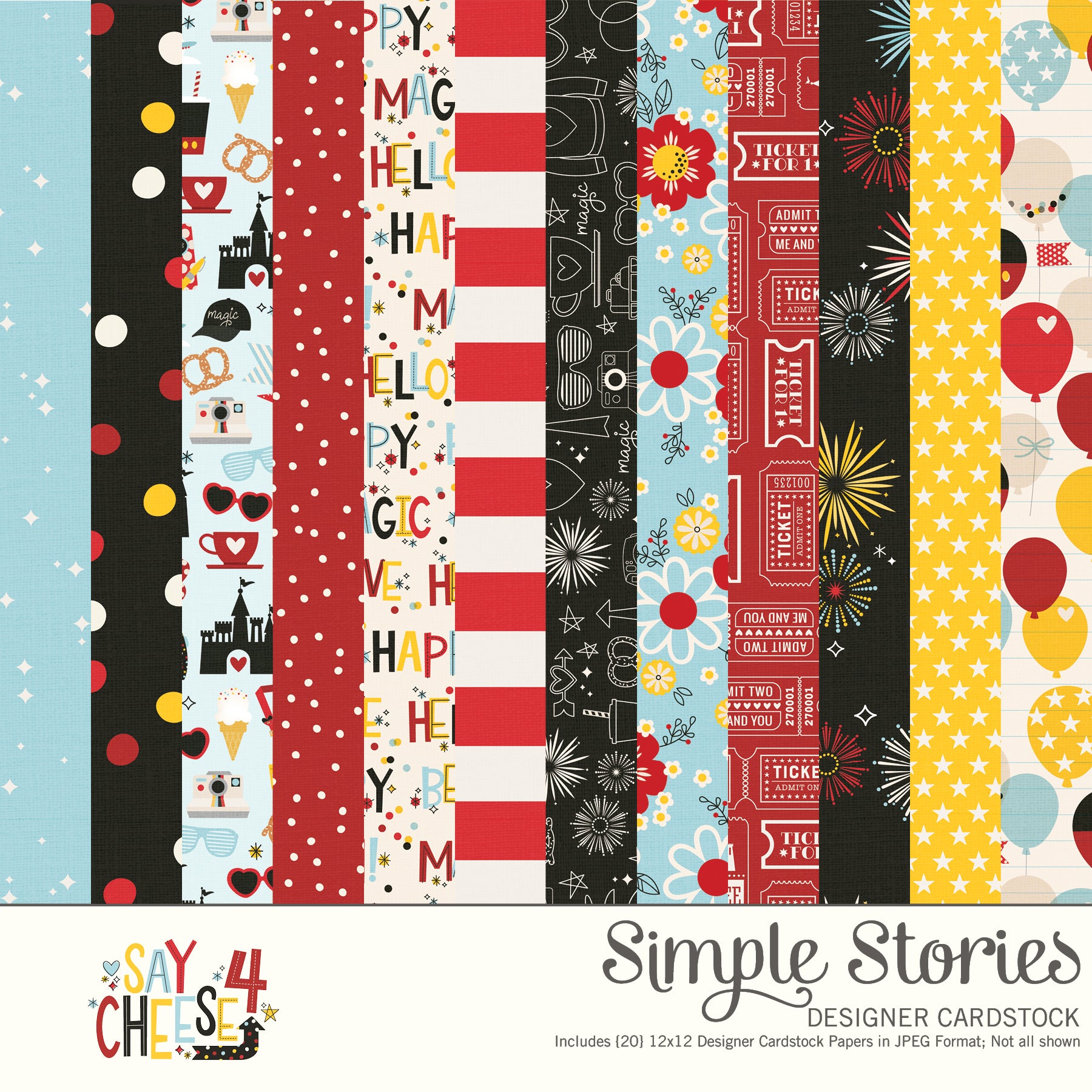 Say Cheese 4 Digital Designer Cardstock – Simple Stories