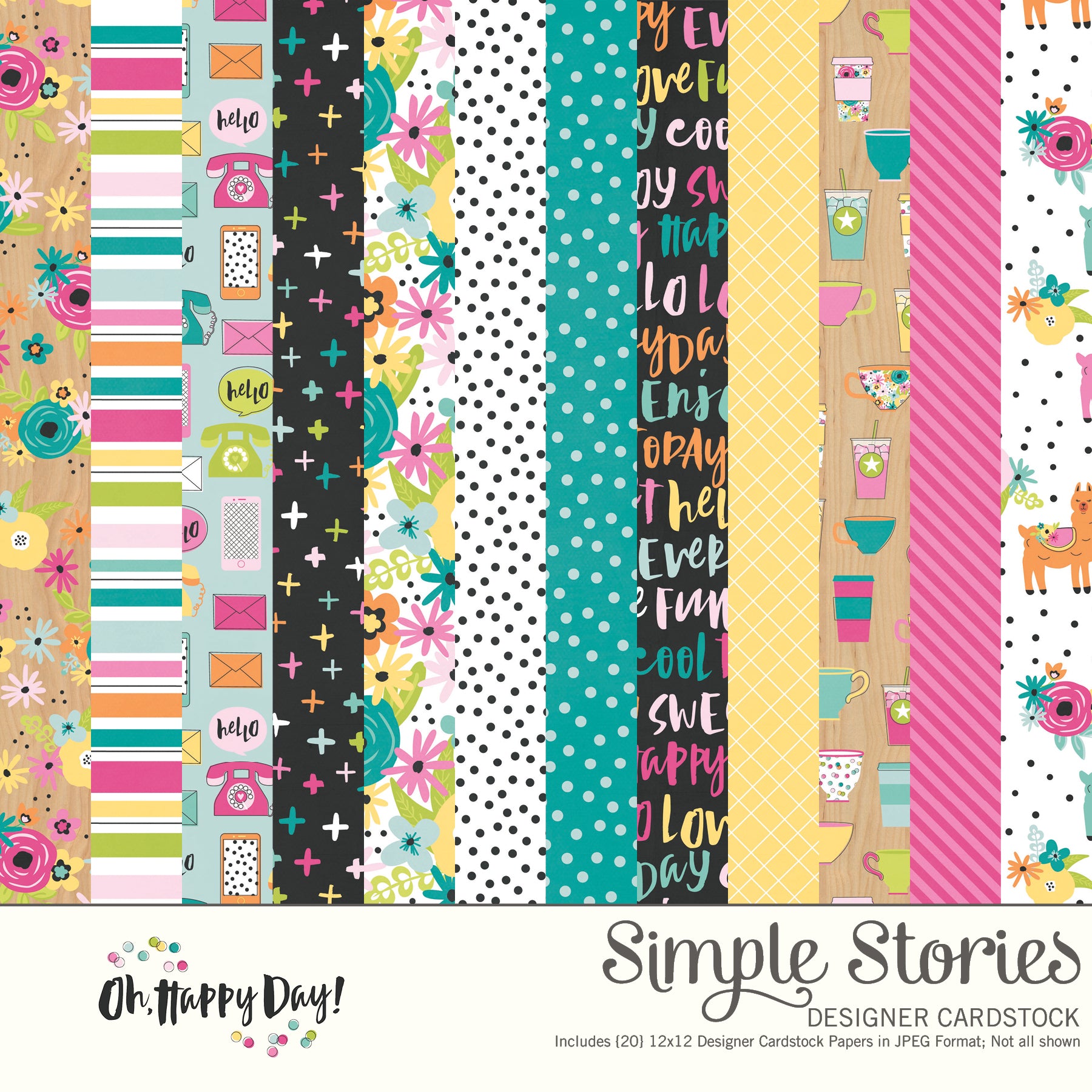 Oh, Happy Day Digital Designer Cardstock – Simple Stories