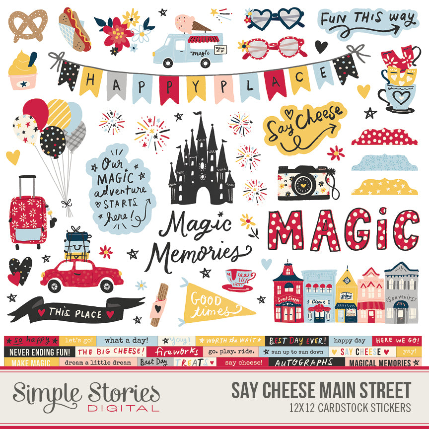 Say Cheese Main Street Digital Stickers – Simple Stories
