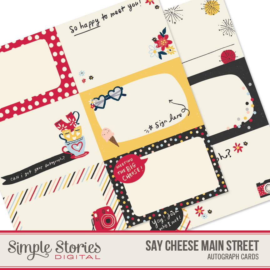 Say Cheese Main Street Digital Autograph Cards