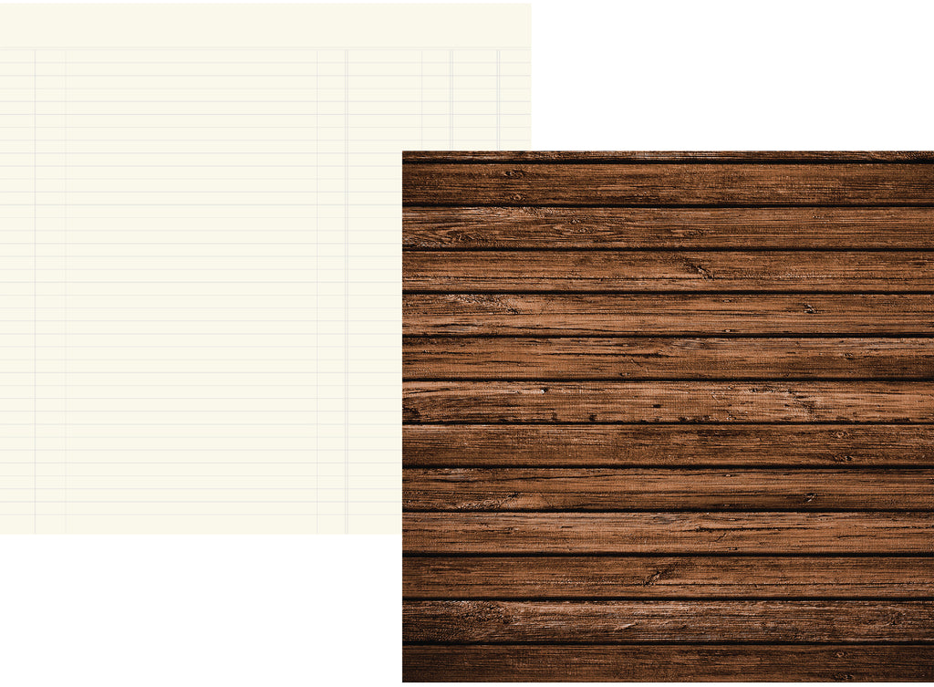 SN@P! Wood Basics 12x12 Paper - Elm/Cream Ledger