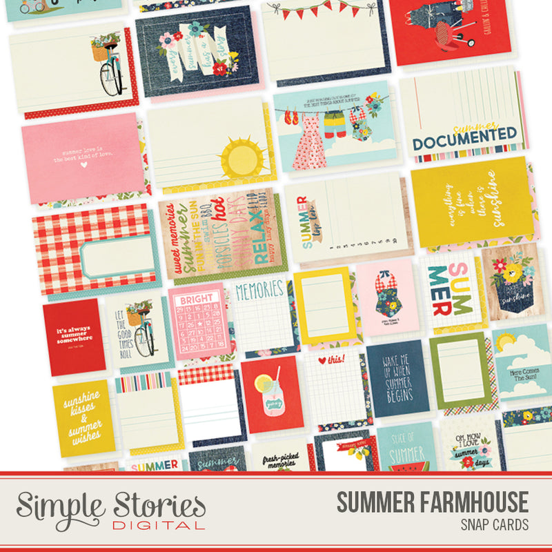 Summer Farmhouse Digital SNAP Cards